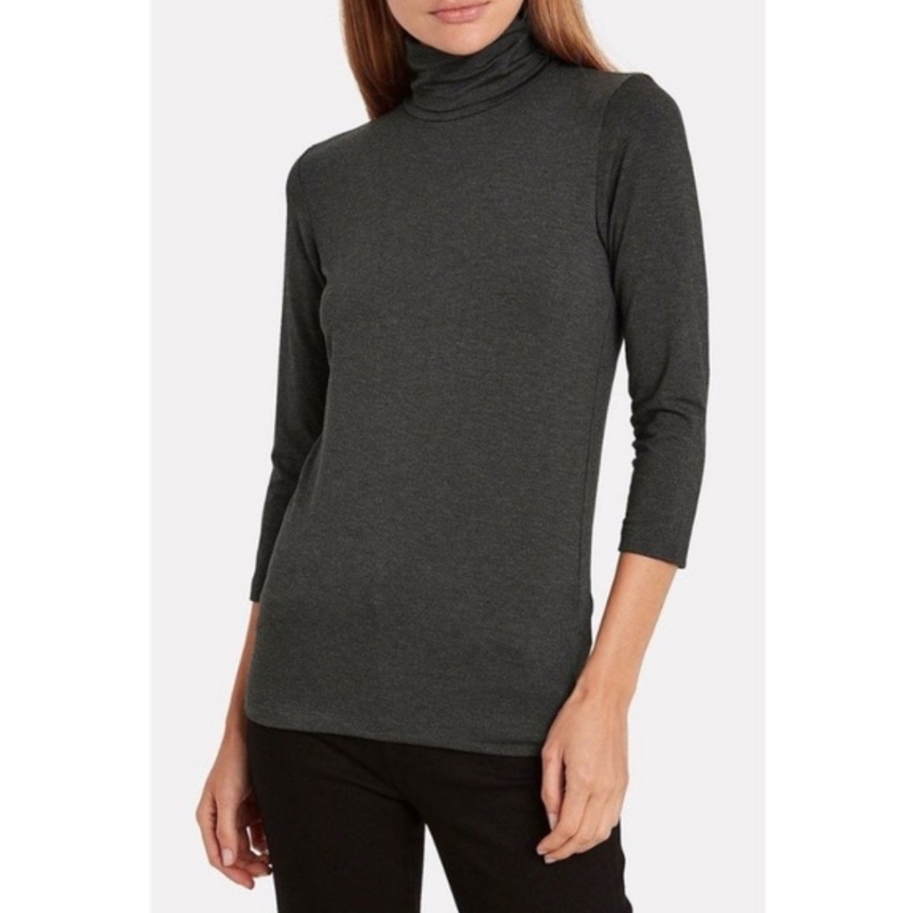 L’Agence dark heather gray Aja turtleneck